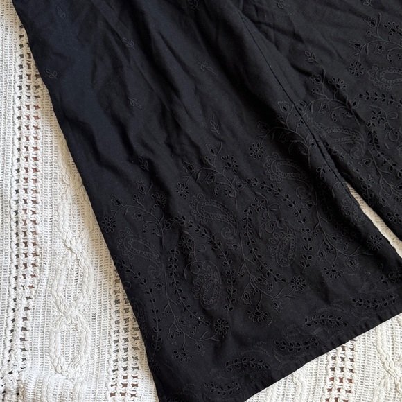 Anthropologie Black Strapless Jumpsuit with Eyelet Detail - Picture 8 of 11